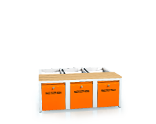 Předlavička s bukovými latěmi  - se zásuvkami na obuv 375 x 1050 x 800